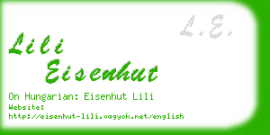 lili eisenhut business card